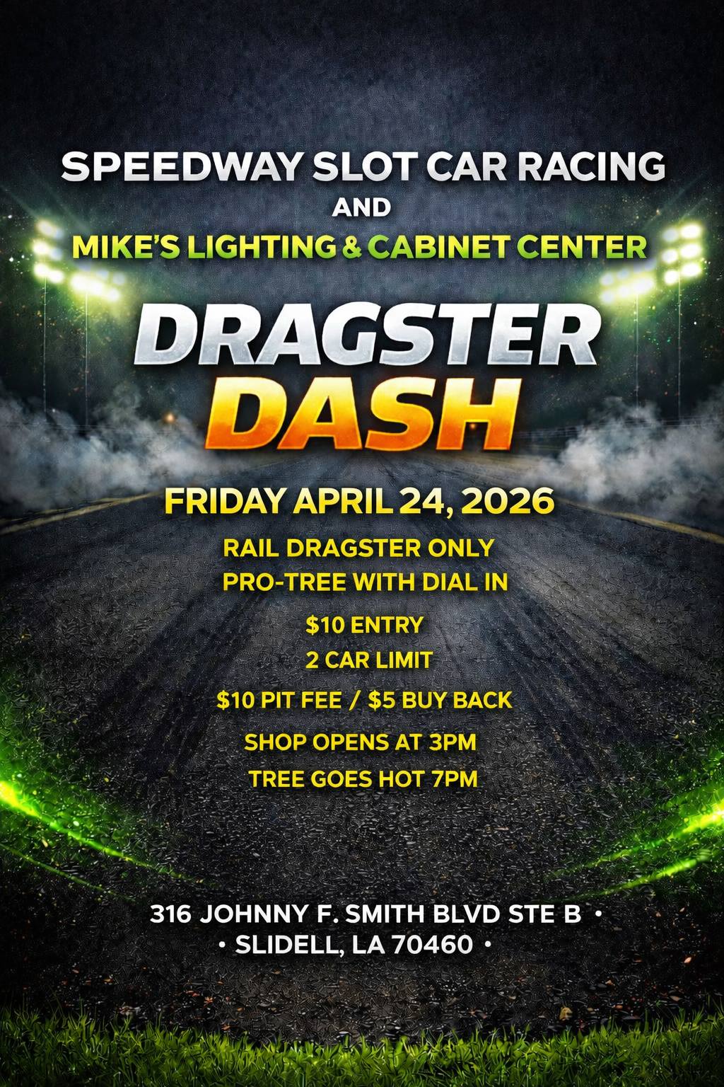 Mike's Lighting & Cabinet Center presents Dragster Dash